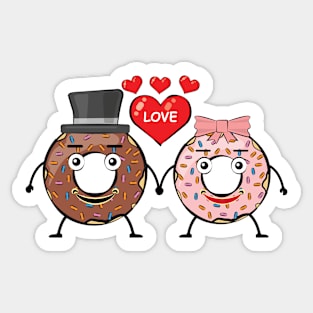 Doughnut Couple Sticker